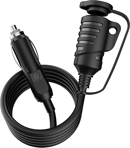 Cable de extensión para encendedor de cigarrillos, 4 pies12 V120 W15 A, compatible con bomba de compresor de aire e inflador de neumáticos