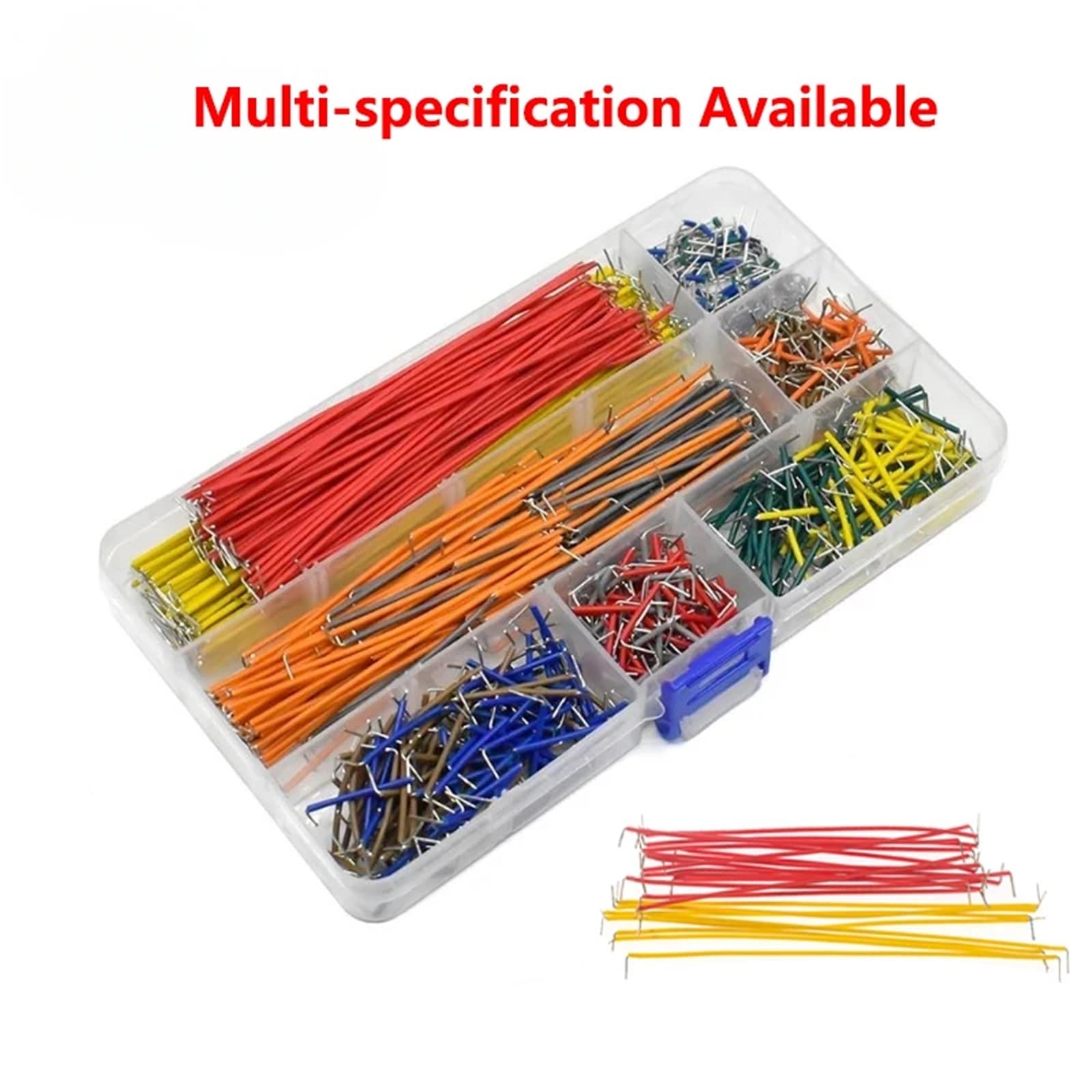 140/350/560/840 Pezzi Fai da Te elettronico breadboard Circuito Stampato Jump Wire a Forma di U Senza Saldatura prototipo PCB breadboard Kit Cavo Jumper(840pcs)