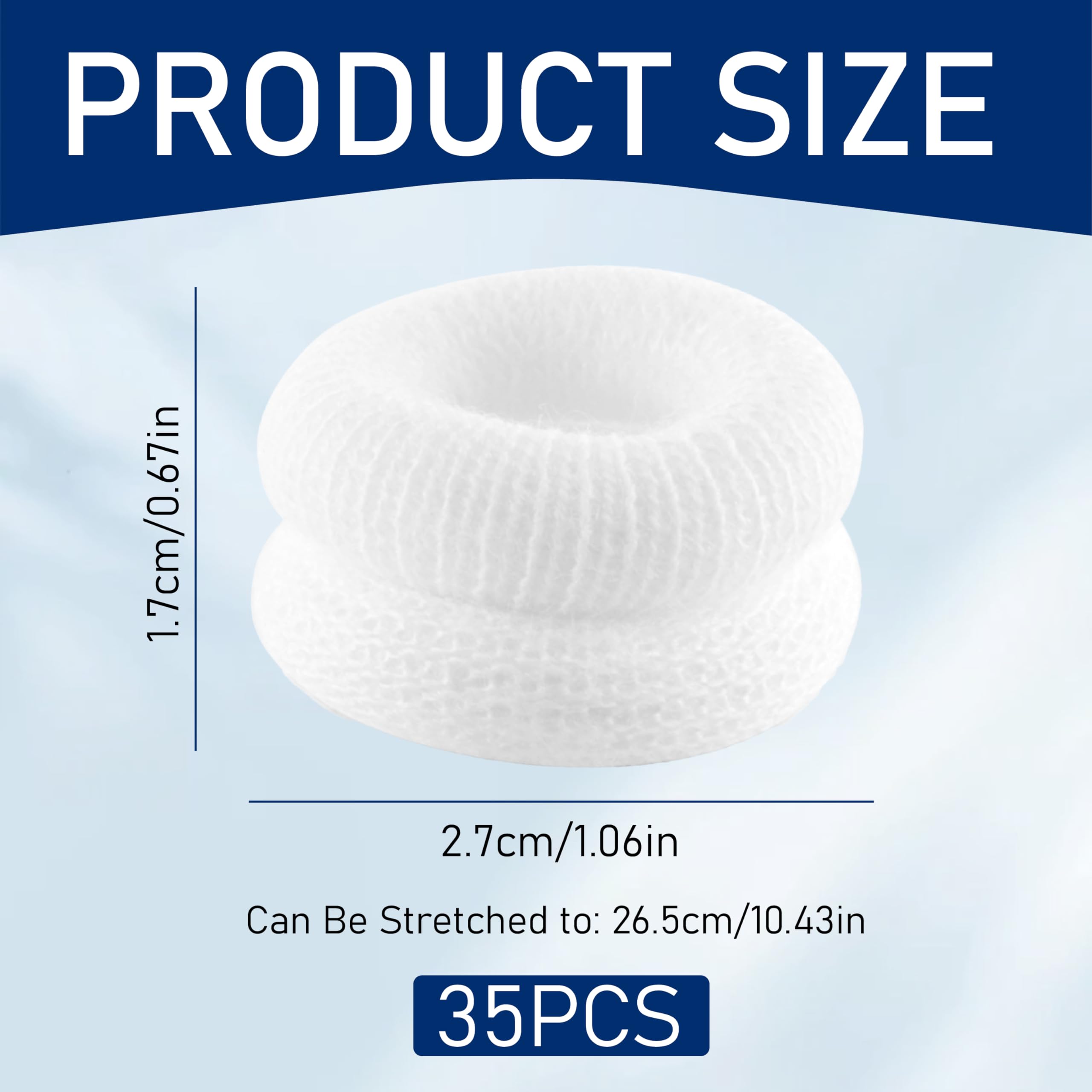 35 Pièces Pansement Doigt Blanc Filet Tubulaire Coton Elastique Doigtier Protection Doigt Respirant pour Cuisine Jardinage Bricolage Couvre Doigts Confortable pour Soigner Les Doigts Blessés