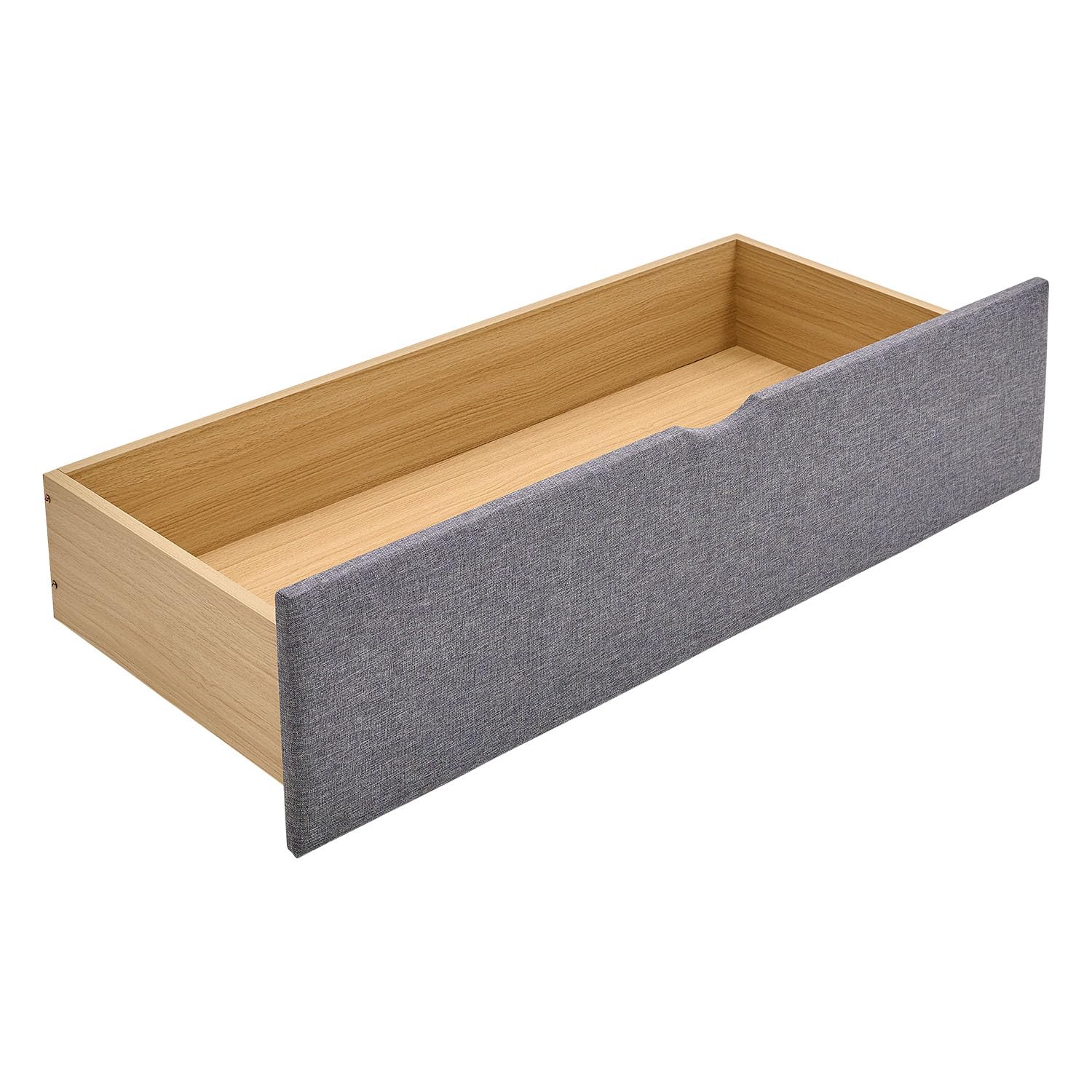 Homestyle4u 2er Set Bettkasten mit Rollen - Grau, Stoff