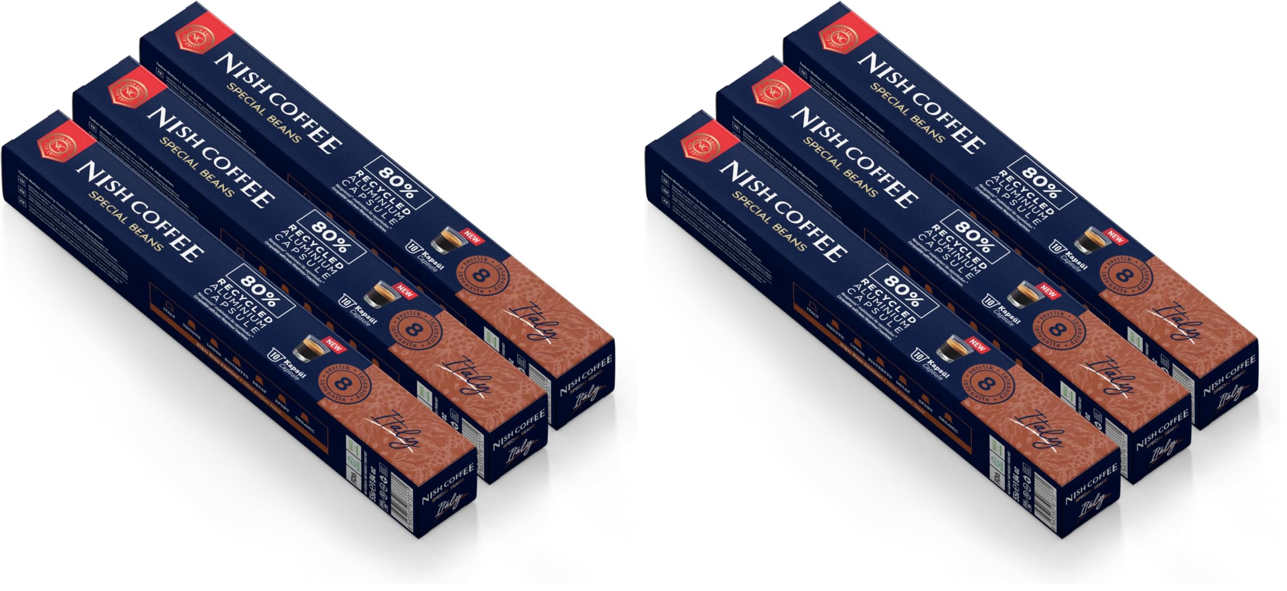 Nish Kahve Kapsül Kahve 7 Italy 3'lü Set Nespresso Uyumlu 30 Adet (2 paketi)