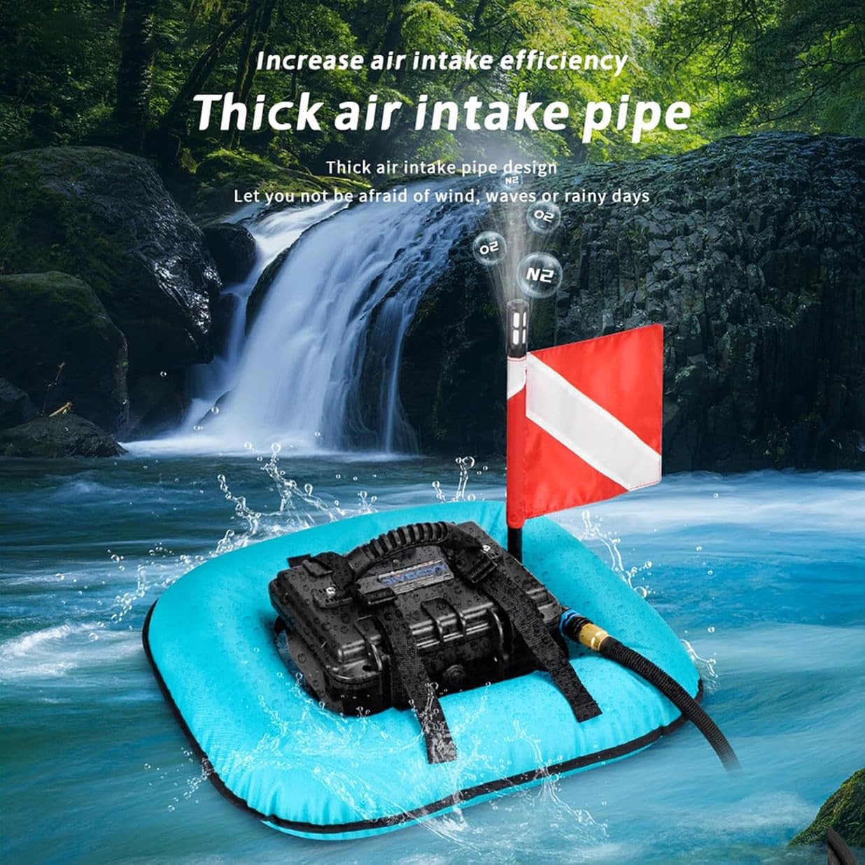 Ventilateur De Réservoir De Plongée Air Buddy 60 Min - Système Narguilé Respiratoire - Neuf