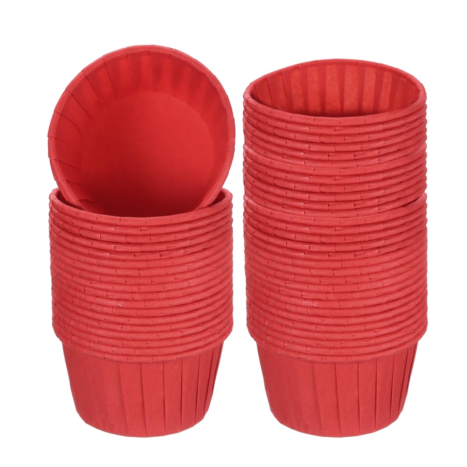 Mini caissettes en papier rouge pour cupcakes de mariage et cadeaux d'invités