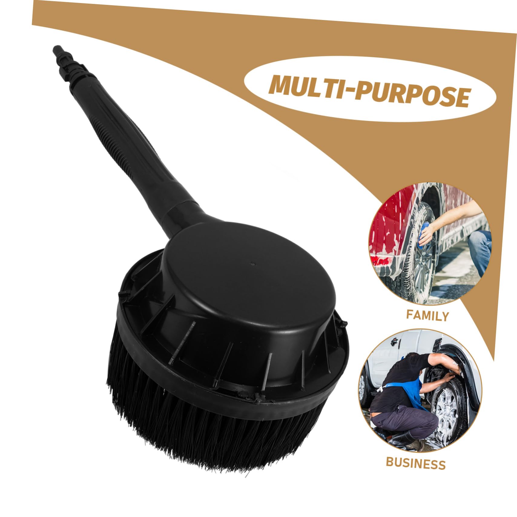 MAGICLULU Spazzola per Cerchi Auto ABS Nera per Pulizia Ruote e Pneumatici | Compatibile Idropulitrice, Resistente All’usura, Accessorio per Lavaggio Auto
