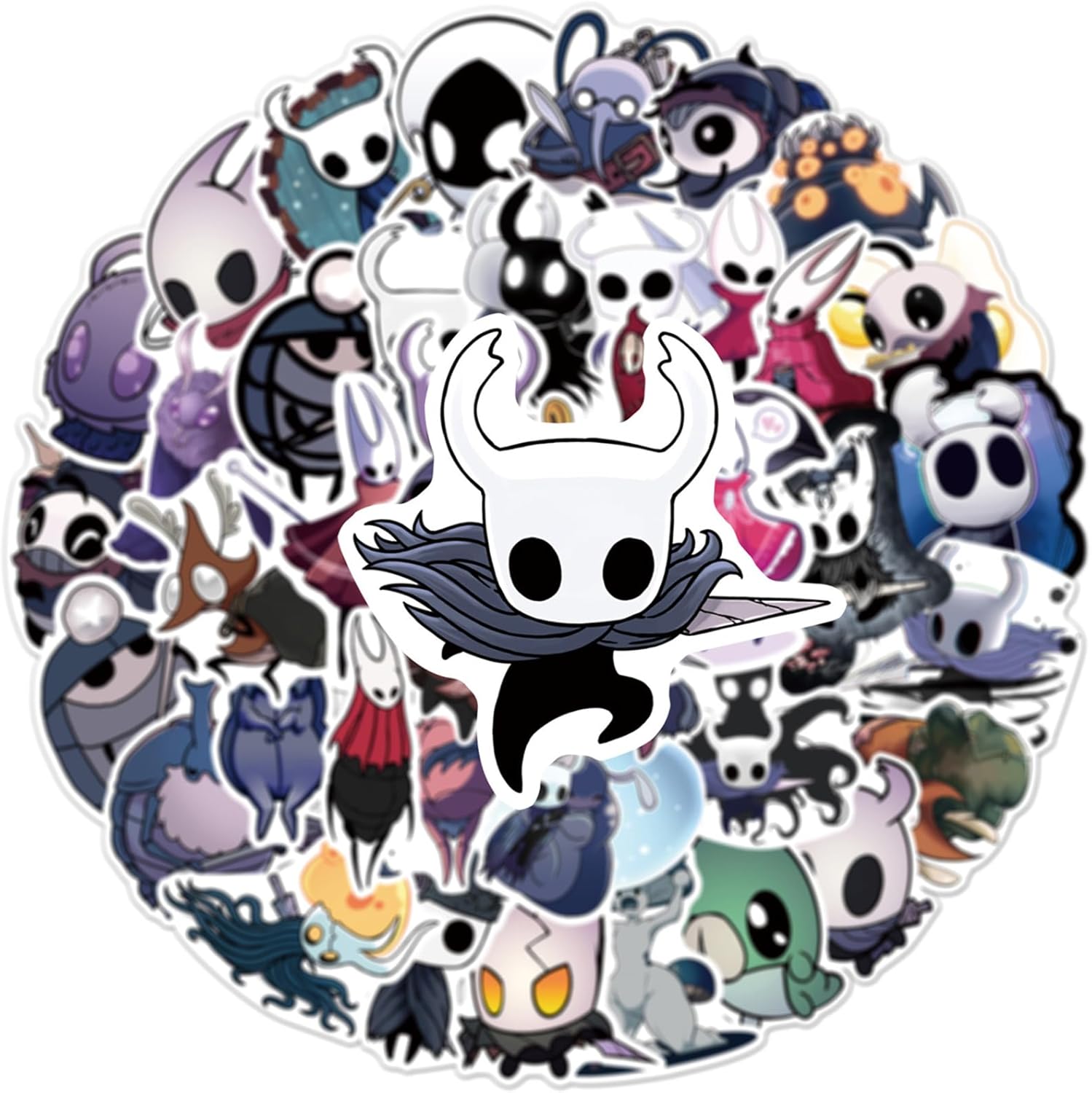 54pcs Hollow Knight Stickers for Kids Teens Girls Adult, Waterproof Vinyl Movie Decal for Water Bottle Skateboard Guitar Travel Case Bike Laptop,Car Bumper,Luggage,Phone (I) - Image 3