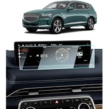 BIXUAN 2024 GV80/G80 Screen Protector For 2022-2024 Genesis GV80/G80 Standard/Advanced/Prestige 14.5 Inch Touchscreen, 2024 GV80/G80 Accessories Navigation 9H Tempered Glass Anti-Fingerprints Cover