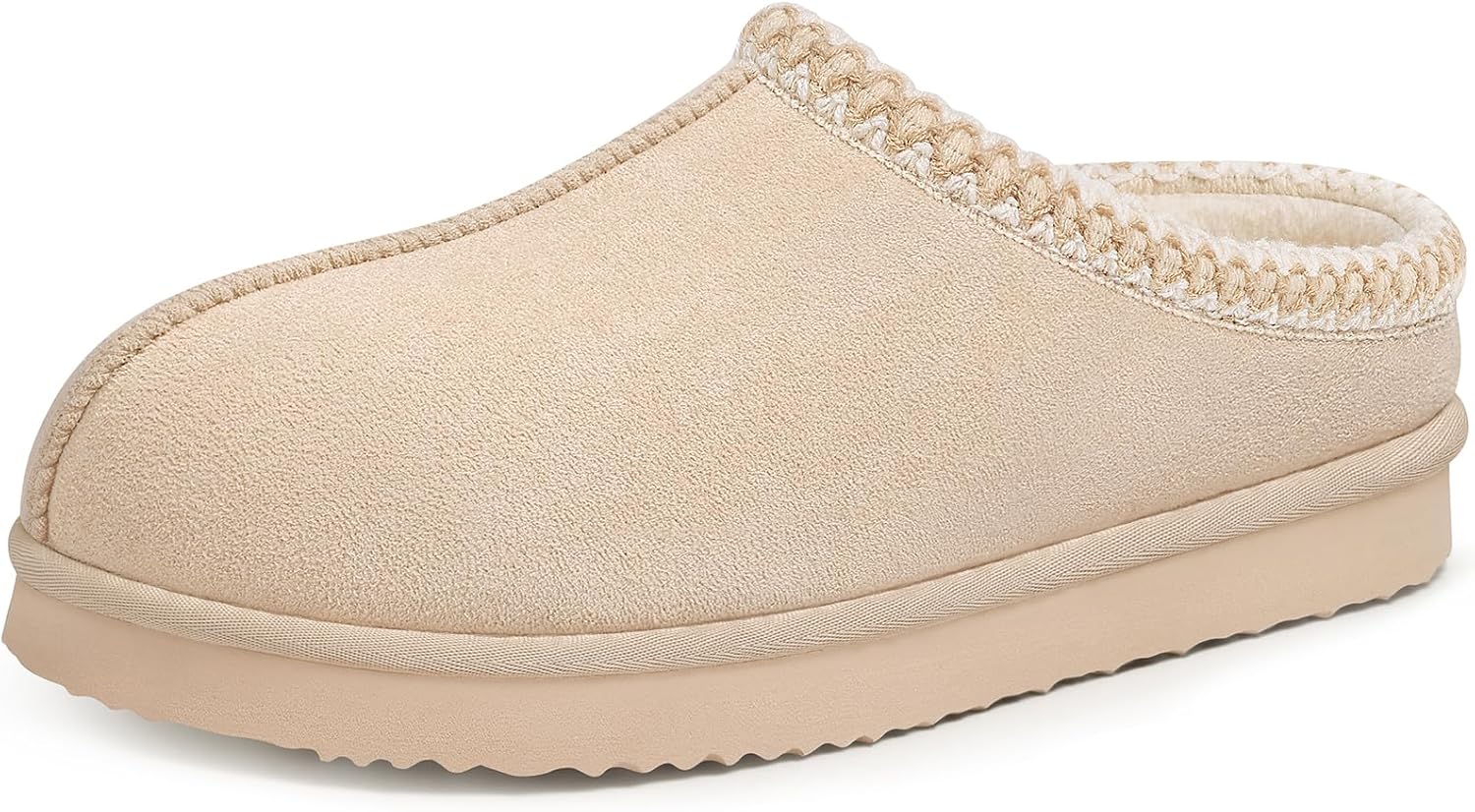 Litfun Memory Foam Slippers for Women Men Cozy Warm House Shoes Indoor and Outdoor, Apricot 46/47 - Image 6