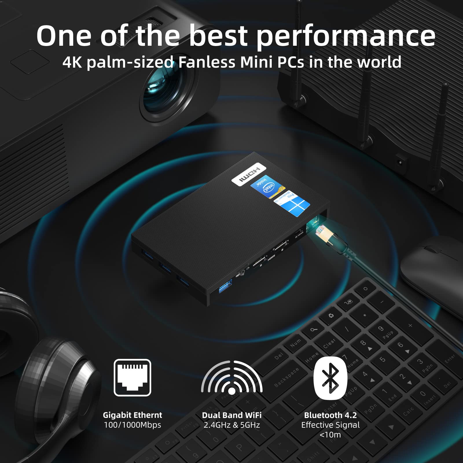 Buy MeLE Quieter2Q Mini PC Fanless Windows 11 Pro Celeron J4125 Micro ...