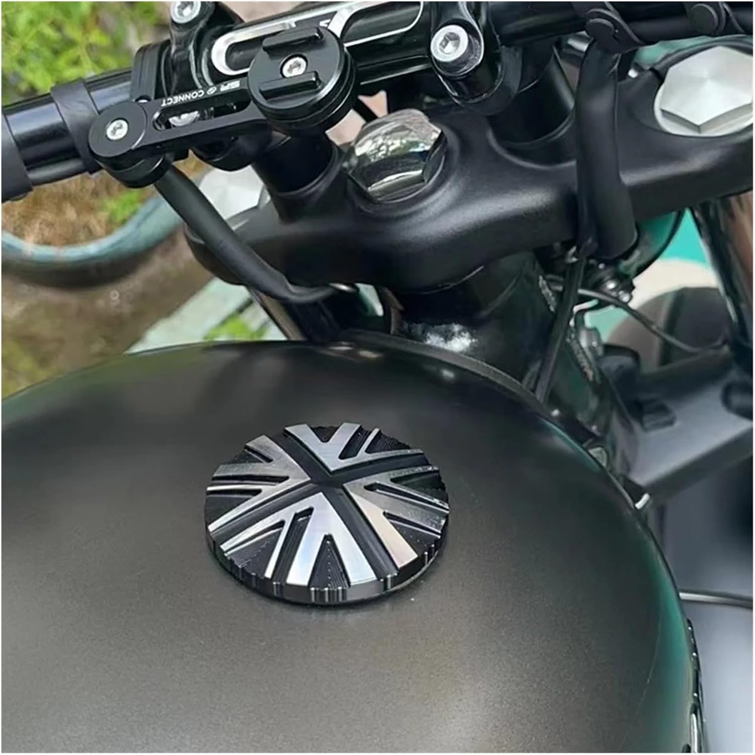 バイクのガソリンキャップカバー ボンネビル ボバー T120 T100 ストリートツイン用、スクランブラー2001-2023用、オー