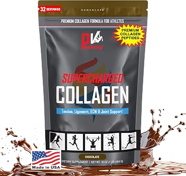 PhysiVantage Supercharged Collagen Peptides Powder - Hydrolyzed Collagen for Joint, Tendon, Ligament, Skin Health Support - Chocolate, Keto, Paleo, 16oz | Enhanced with Vitamin C, BCAAs, Grass-Fed