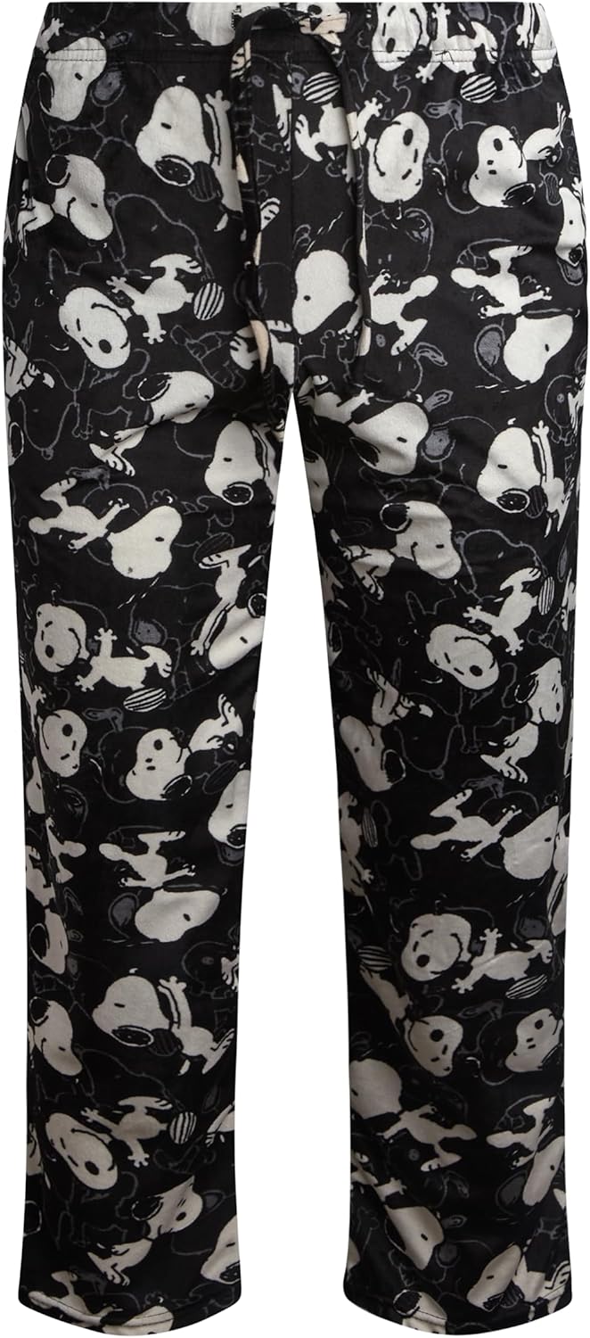 COCO BRANDS Mens Pajama Pants - Peanuts Snoopy Pajamas Breathable Soft Stretch Pajama Bottoms Sleep Pants for Men