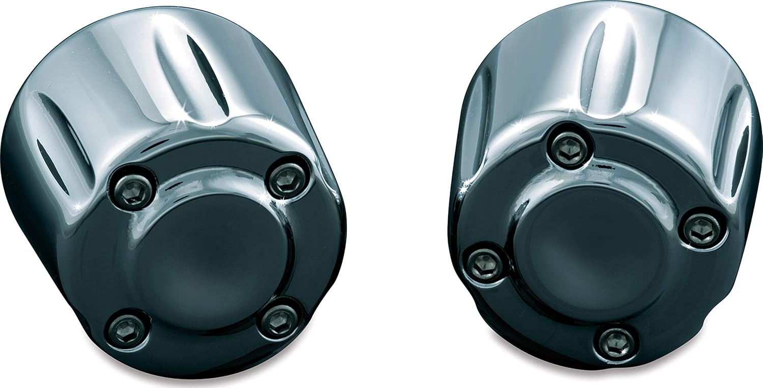 Kuryakyn 6339 Motorcycle Handlebar Accessory: Hand Grip End Cap Weight, Gloss Black, 1 Pair