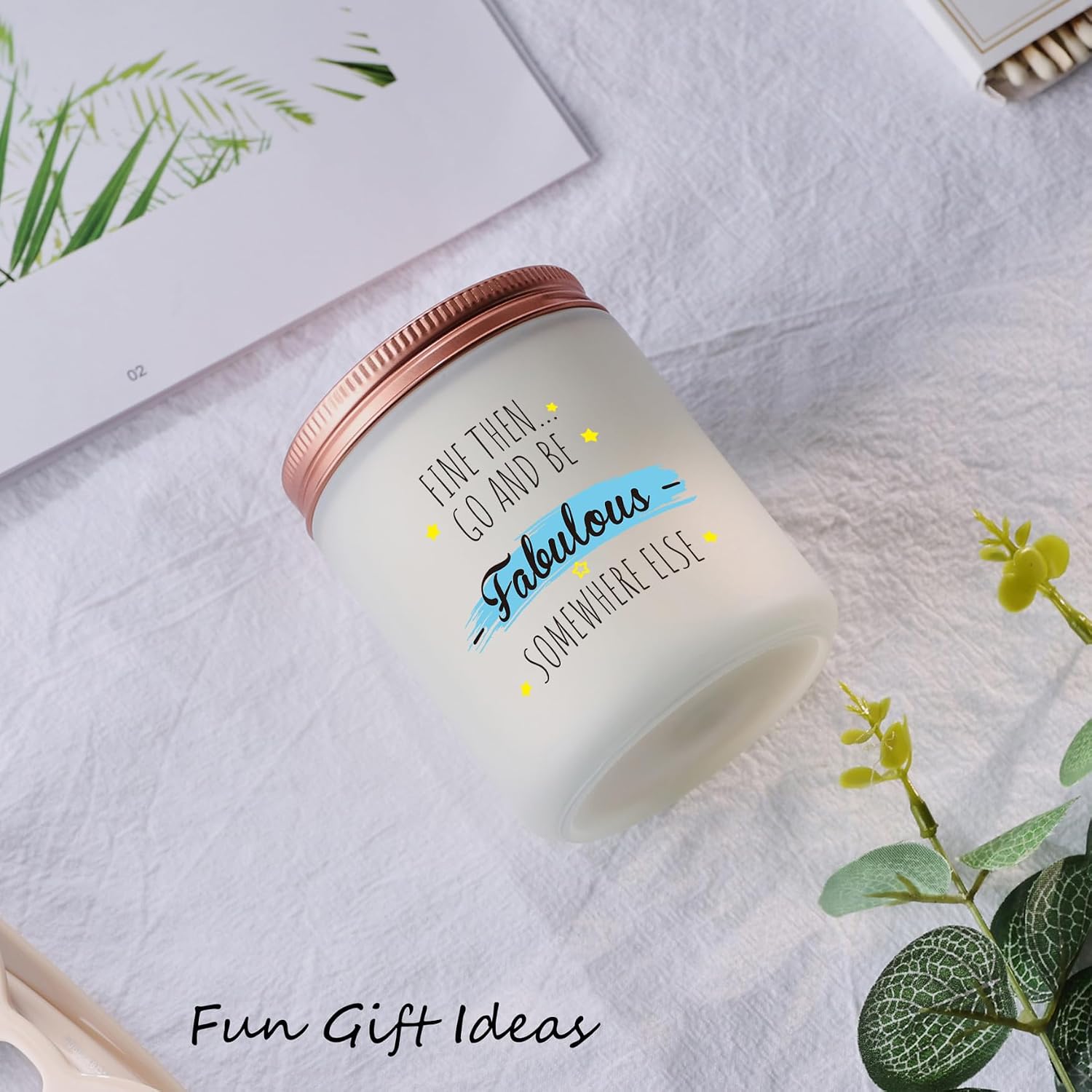 Funny Farewell Leaving Gifts for Coworker - Retirement Going Away Candle Gift for Coworker Friend, Sarcastic Office, Goodbye, Moving Away Present Be Fabulous Somewhere Else image 3