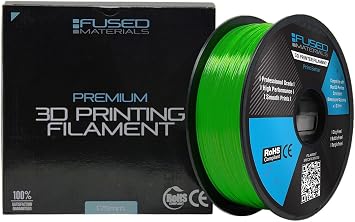 Fused Materials PETG 3D Printer Filament Fused Materials - 1kg Spool, 1.75mm, Dimensional Accuracy +/- 0.03 mm