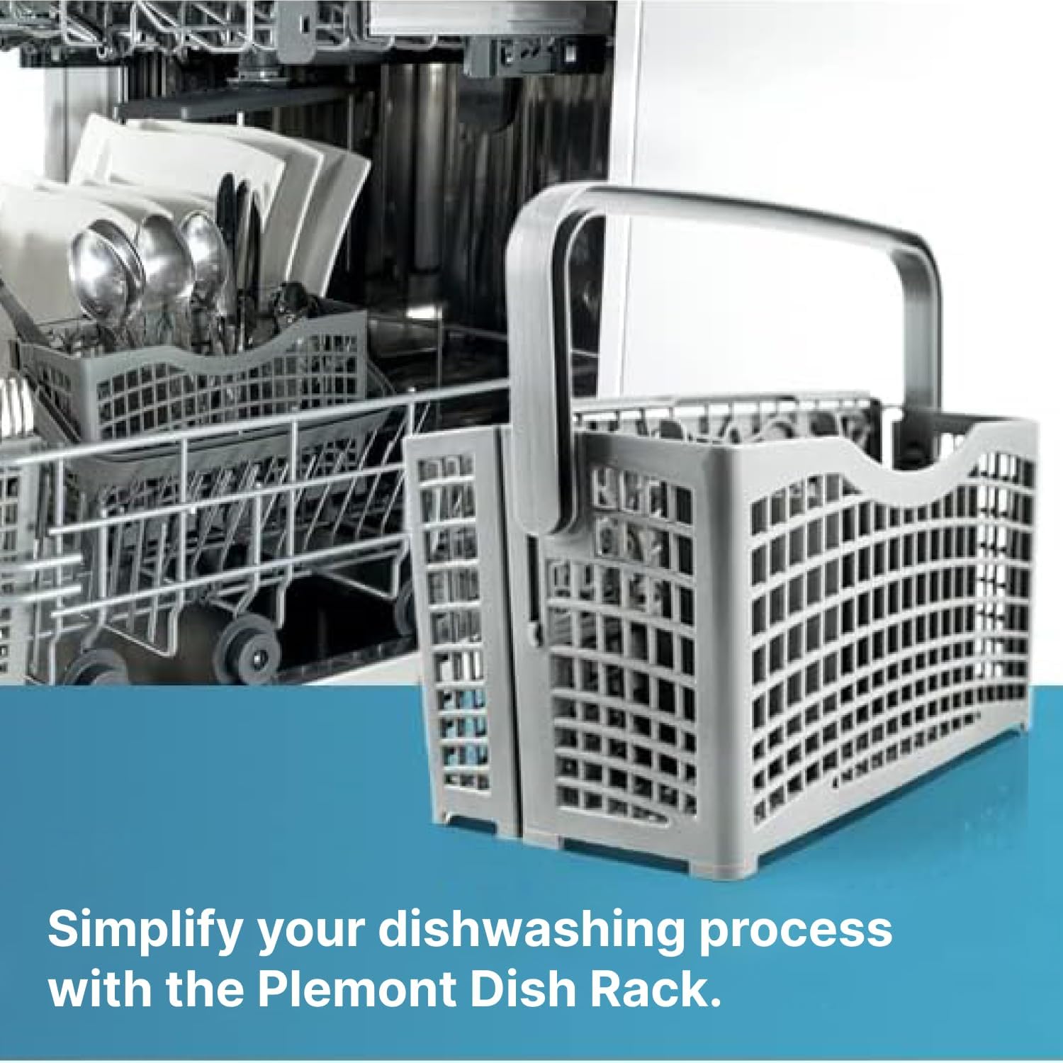 Original Dishwasher Cutlery Basket | 9x3.5x2in | Silverware Basket with Heat-Resistant Plastic