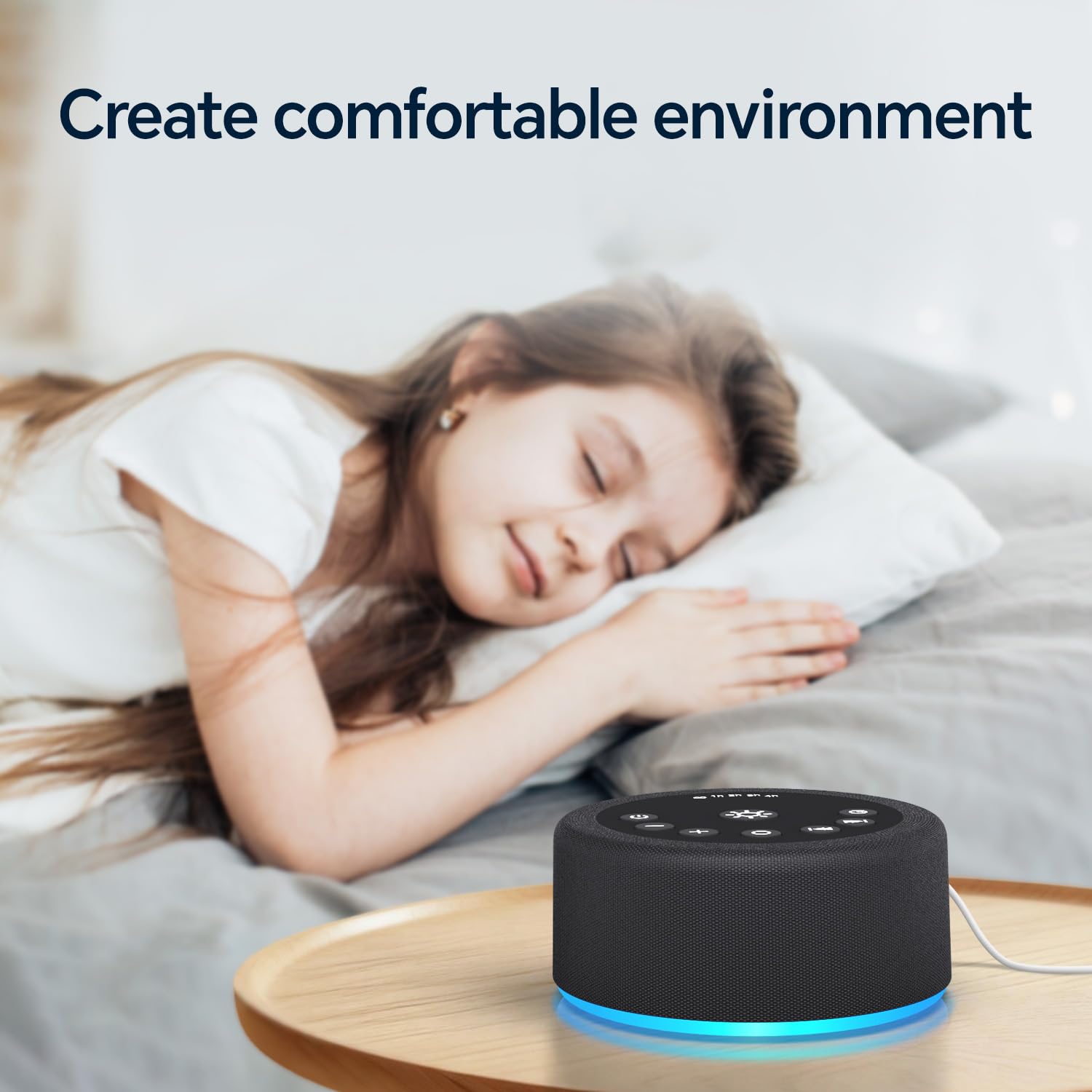 Sound Machine White Noise Brown Noise Machine Night Light 30 Non Looping Sounds 12 Lights 5 Timers Sleep Sounds Machine 36 Adjustable Volume Memory Function for Baby Kids Adult Home Office Travel