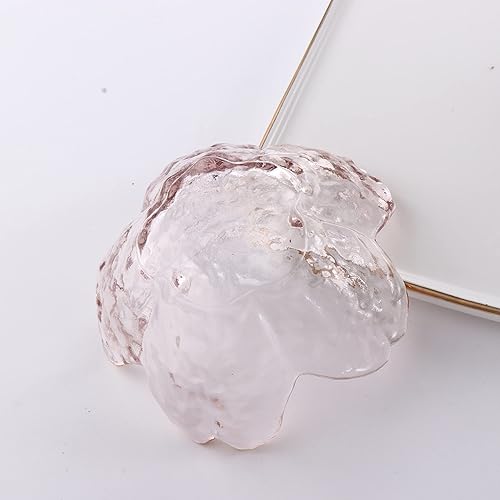 Miniatura 8 de Leadigol 2 platos de condimentos, pequeños platos de vidrio con flores rosas, cuencos de salsa de soja, cuenco decorativo con forma de flor de