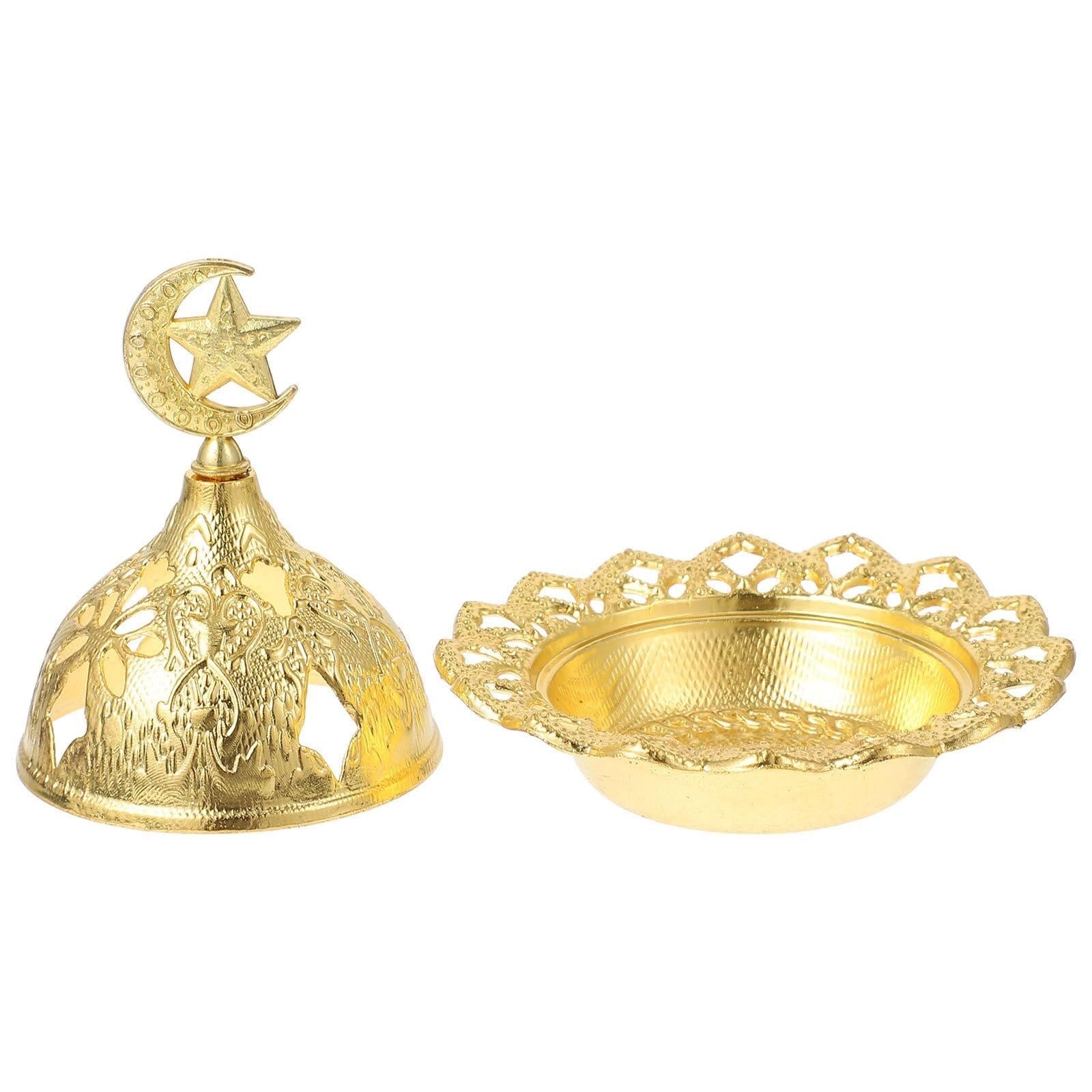 Middle East Decorative Incense Holder,Gold Hollow Desktop Censer Burner for Meditation,Yoga,Aromatherapy & Home Fragrance