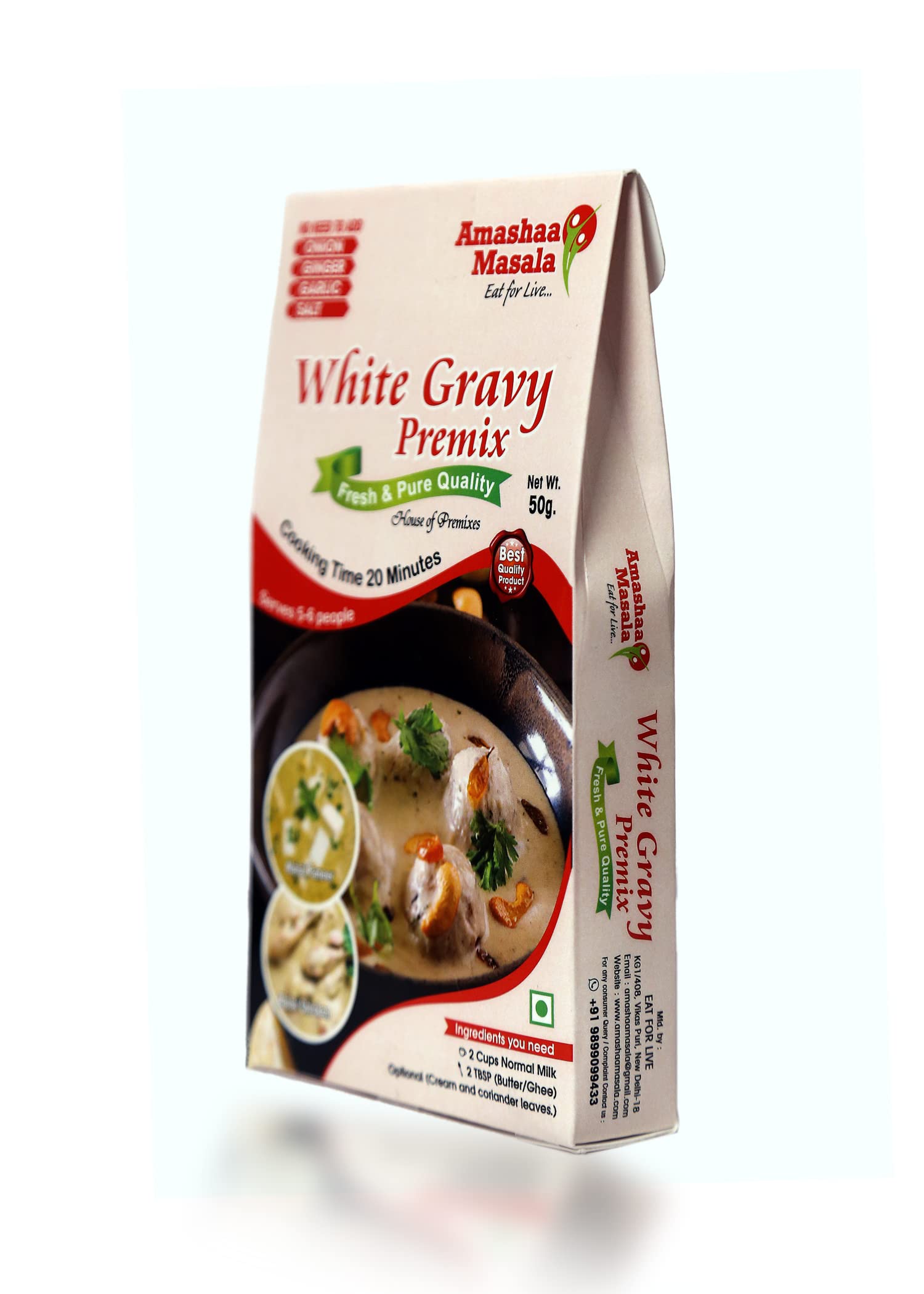 Amashaa White Gravy Premix | 250g | Ready to Cook (B09R61HFTN) Amazon Price History, Amazon Price Tracker
