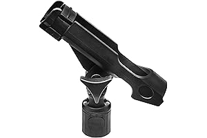 360 Degree Kayak Rail Mount Rod Holder with Mini Rod Holder