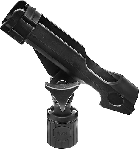 Soporte para caña de pescar de 360 grados con soporte para caña de pescar, soporte de caña con kit de base de montaje en riel con accesorios de