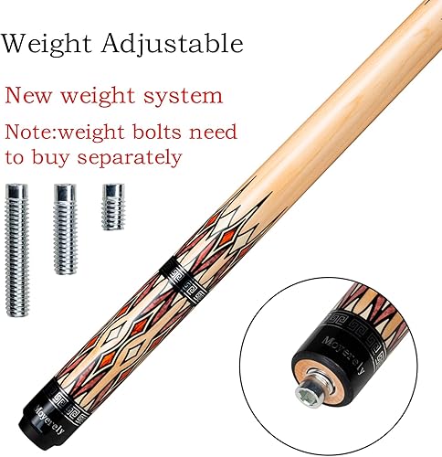 Miniatura 22 de Taco de piscina de fibra de carbono,Palo de taco de desviación baja de 0.465 in/0.492 in, palo de piscina profesional con estuche