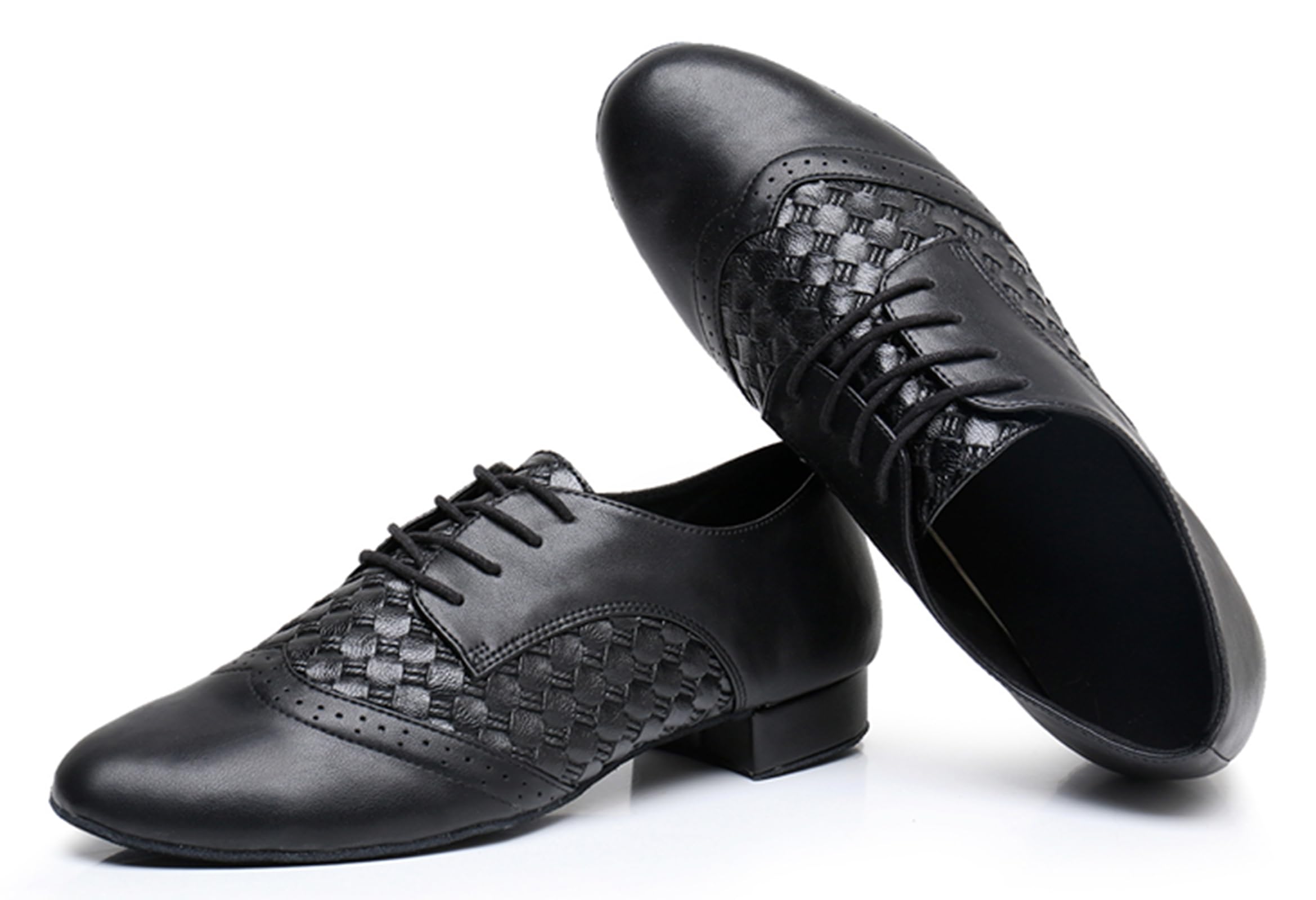 Męskie buty do tańca towarzyskiego sznurowane buty do tańca latynoskiego