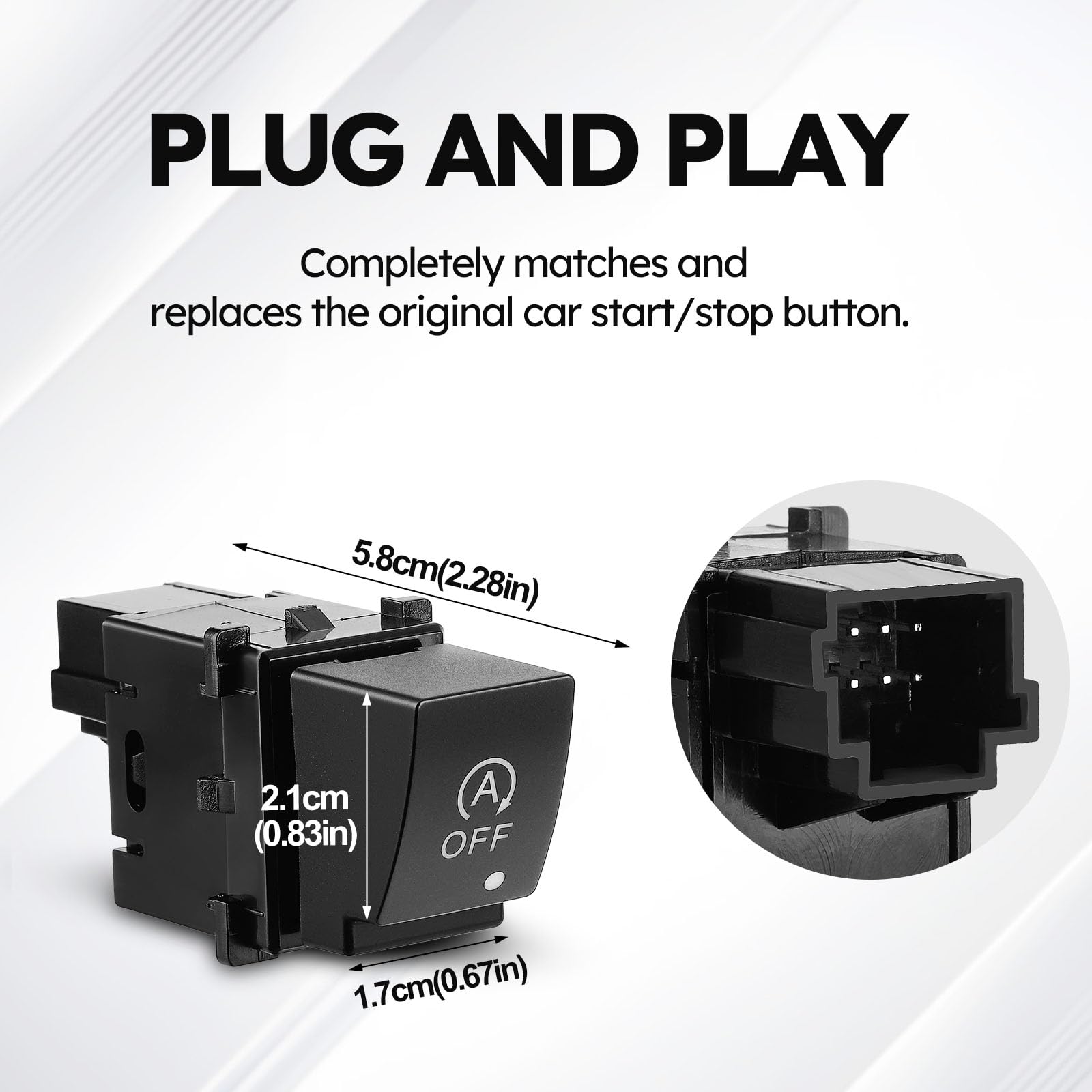 WIAONE Eliminatore Start&Stop Per Subaru Forester (2019-23), Legacy (2017-20), Outback (2015-20) Con LED Notte