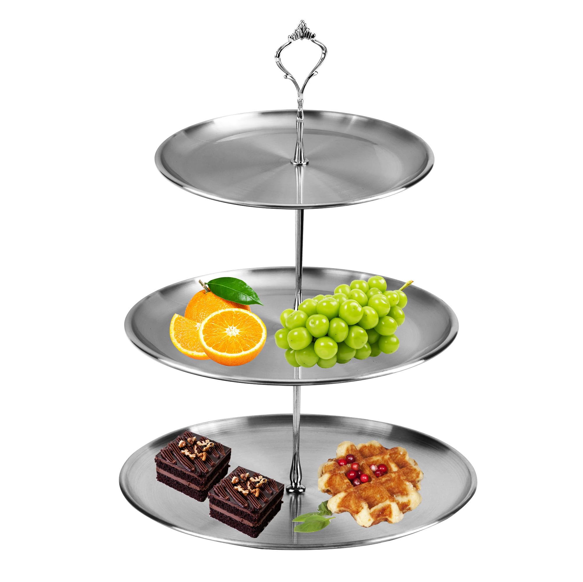 OlyPegic Alzata Per Torte A 3 Ripiani - Porta Dolci In Plastica Per Bambini, Facile Da Montare, Per Feste E Compleanni