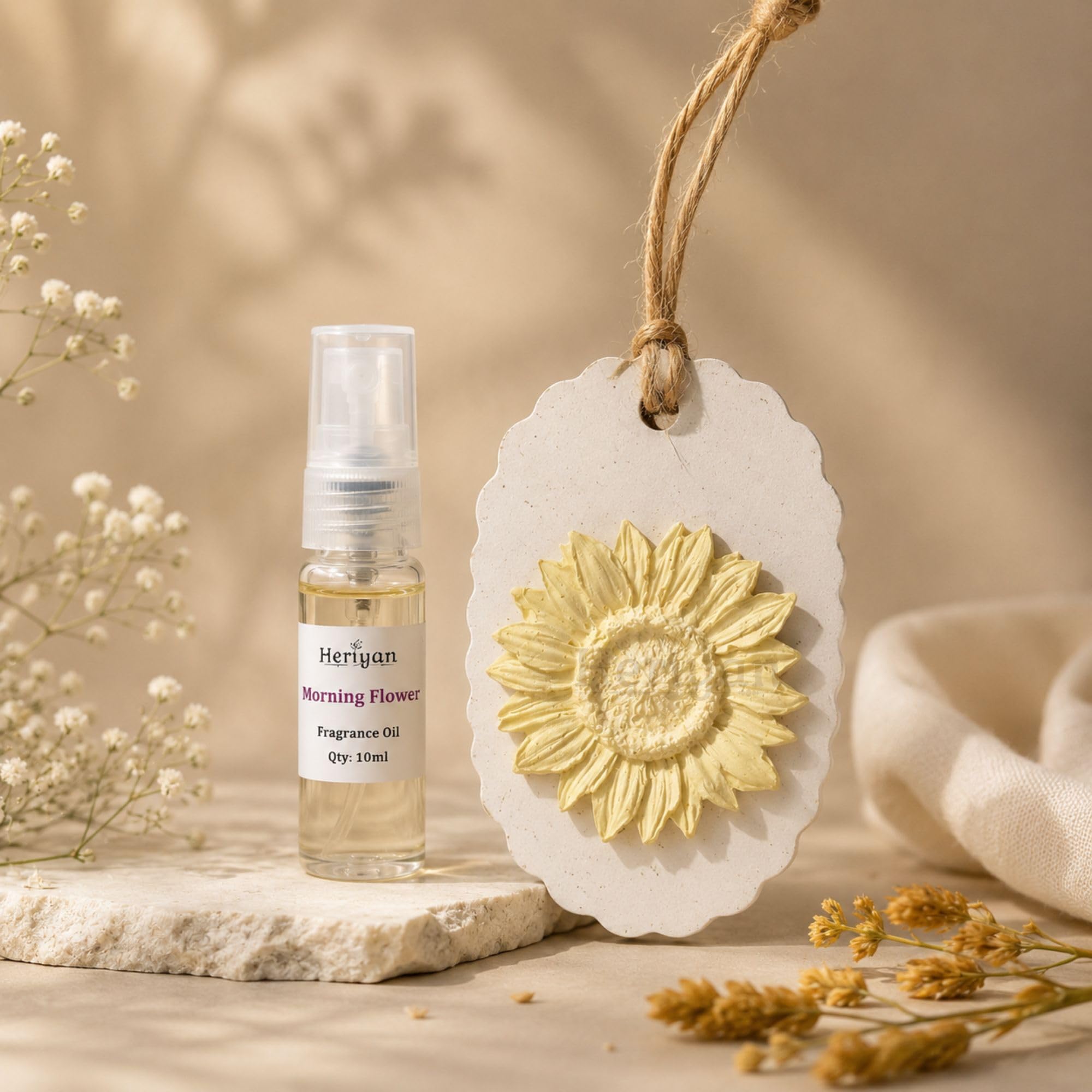 Plaster Air Freshener – A Unique Style | Long-Lasting Concrete Air Freshener with Spray Bottle (10ml) for Home, Drawer, Cars, Wardrobe | Natural and Eco Friendly, Sunshine, Arctic Breeze-image-14