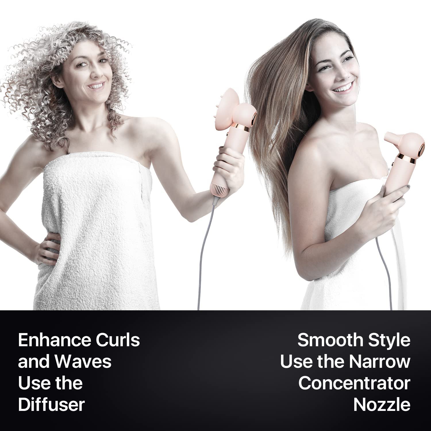 Yiiho Ionic Hair Dryer – Professional Hair Blow Dryer with Dual Ionic Technology – Powerful 1800W Plasma Hair Dryer with 3 Speed Intelligent Heating Modes – Fast Drying Blow Dryer – No Hair Damage : Beauty & Personal Care