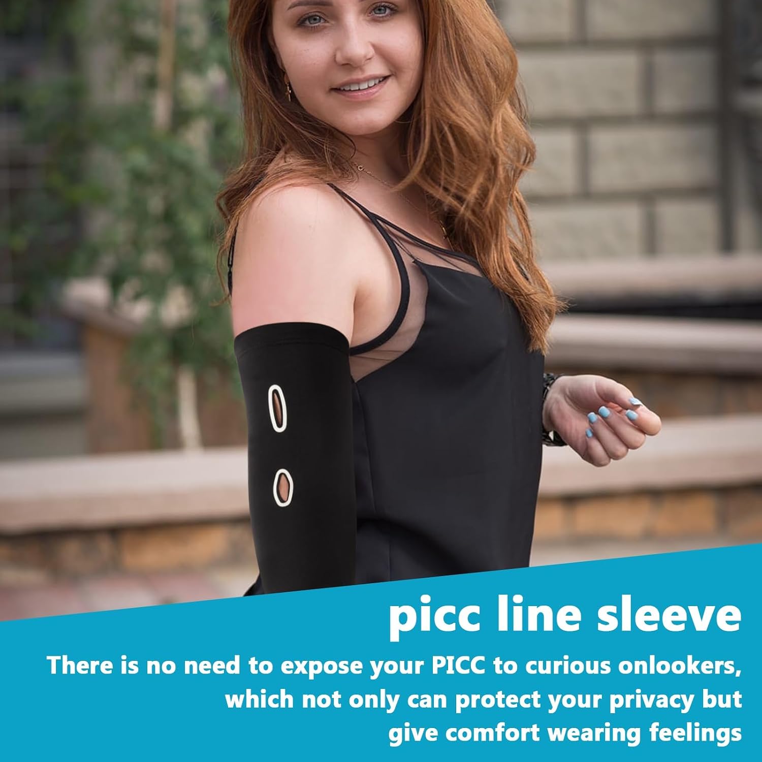 PICC Line Cover, Breathable Double Layer Picc Line Sleeve Cover for Upper Arm Soft Medical Sleeves for Arms