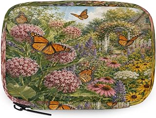Butterfly Pill Organizer, 7 Day Pill Box, Printed Zipper Case