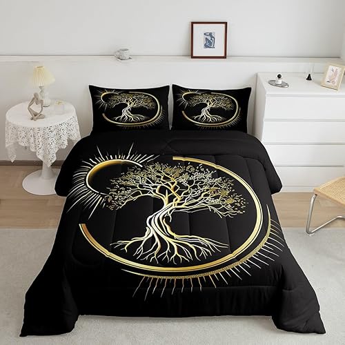 Castle Fairy Juego de edredón de sol y luna, tamaño Queen, juego de ropa de cama de 3 piezas para niños, adolescentes y niños, decoración de disponible en Yaxa Peru