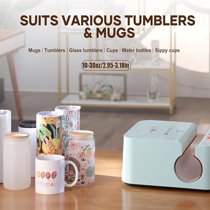 Prensa Térmica Automática HTVRONT para Camisetas y Tazas, Color Azul miniatura 8