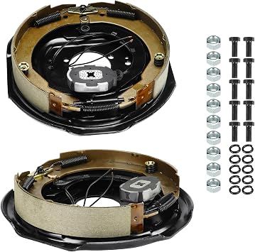 2Pcs 12" x 2" Electric Trailer Brake for 5,200lbs 6,000lbs 7,000lbs Left and Right