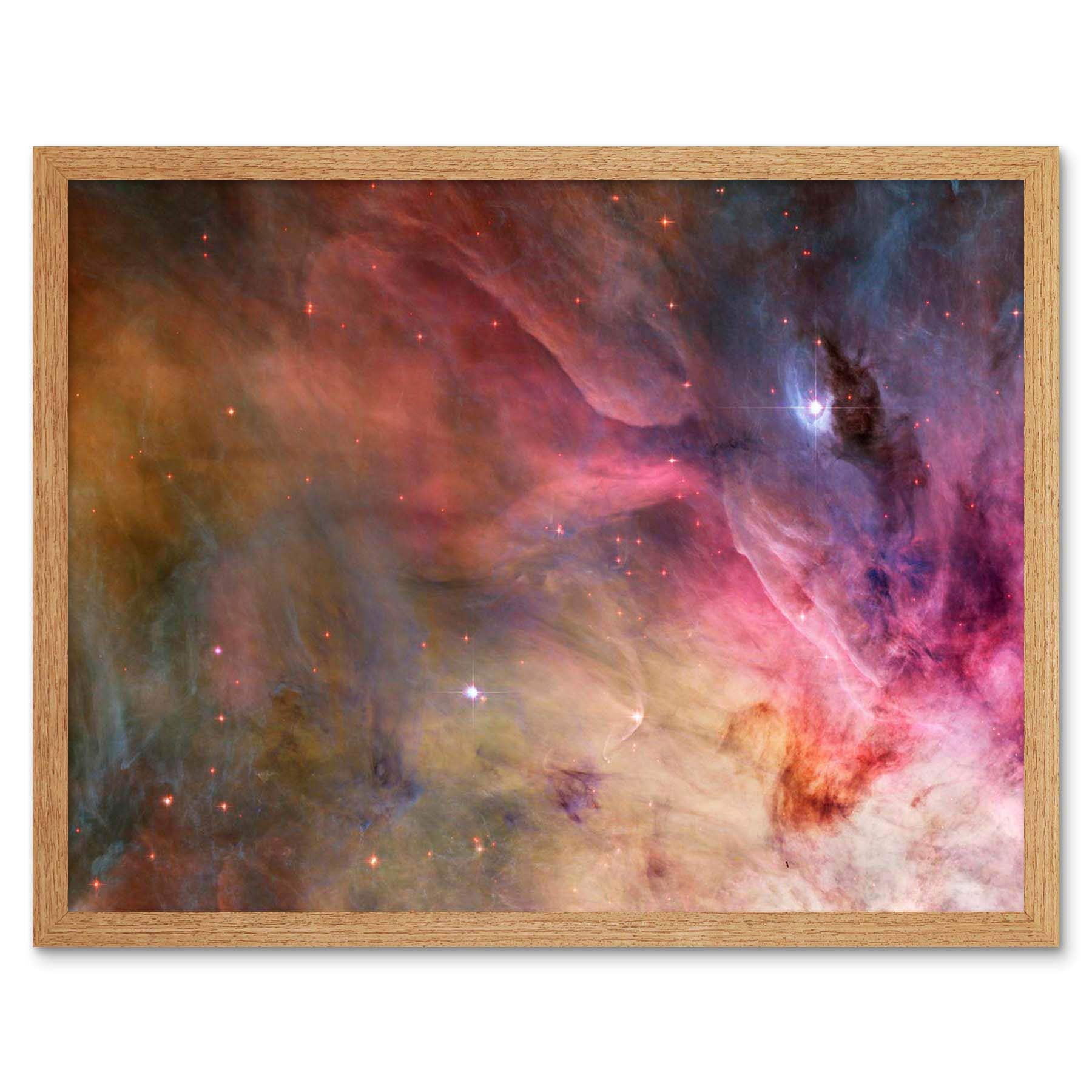 Wee Blue Coo Photograph Galaxy Hubble Nebula Space Art Print Framed Poster Wall Decor 12X16 Inch
