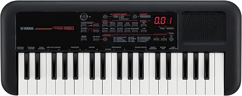 Yamaha PSS-A50 - Portable, Digital Keyboard with Phrase Recording, 42 Built-in Voices and 138 Arpeggio Types with a Lightweight Design, in Black, 50.6 x 20.1 x 0.54 centimeters - 2