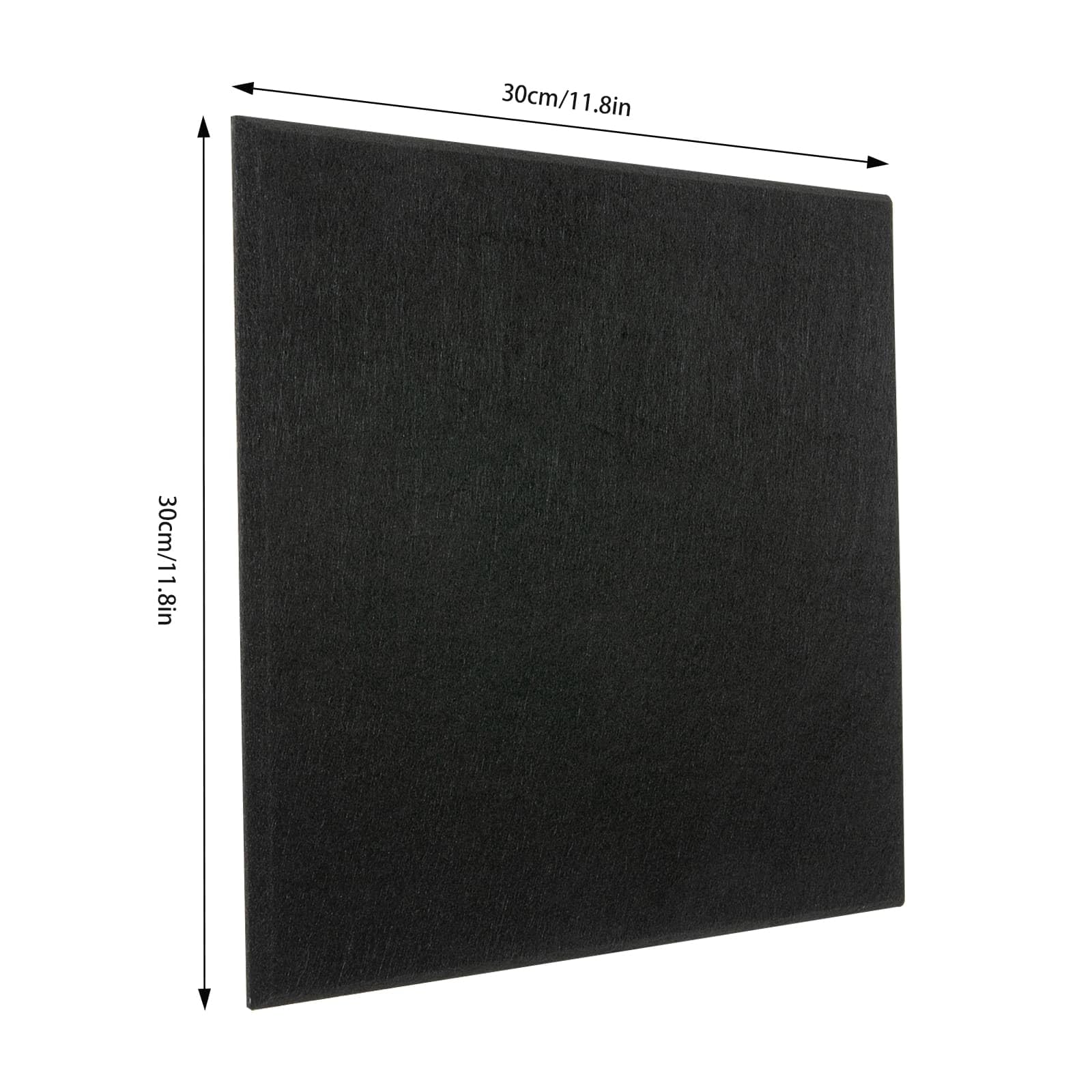 Lot de 18 Panneaux Acoustiques Carrées Auto-Adhésifs, Panneaux Muraux Phoniques en Polyester, Isolation Acoustique Haute Densité, Pour Salon, Bureau, Studio, 30 × 30 × 0,9 cm (Noir)