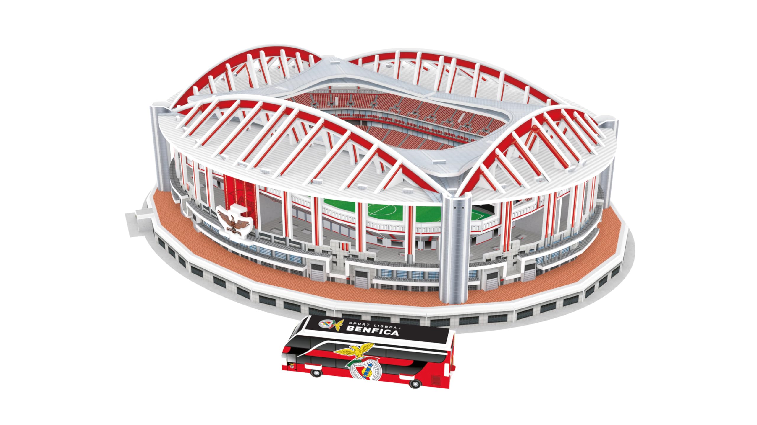 Pro-Lion 3D Jigsaw Puzzle of Benfica Stadium - 179 Pieces, Benfica 3d, 179 pieces, 23 cm x 31 cm - Image 3