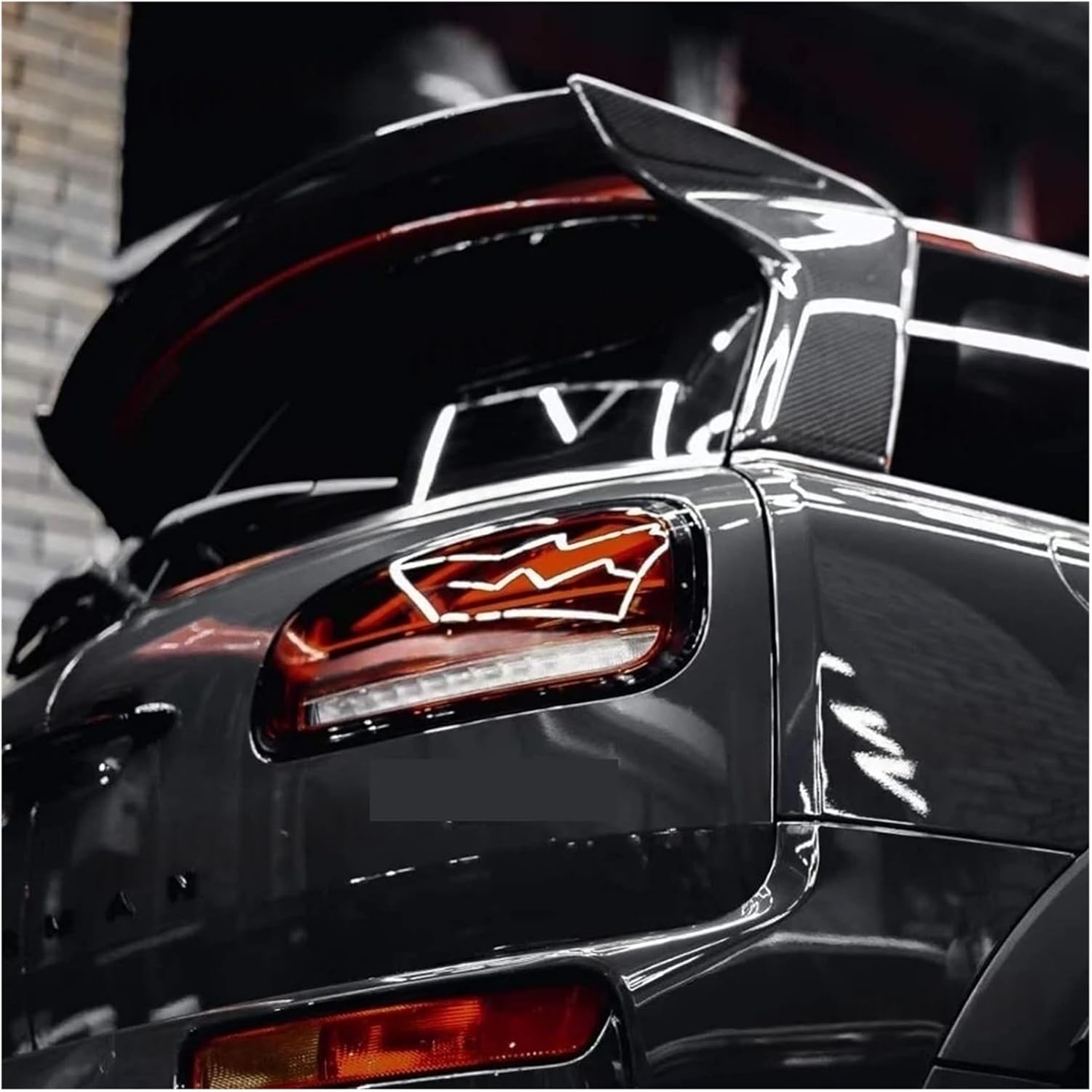 Real Carbon Fiber/FRP AG Style Roof Spoiler Rear Window Wing Body Kit Racing Car Accessories Trim Compatible for BMW Mini F54 Spoiler(FRP unpainted)