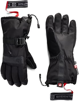 Six 8 Mens Gore-Tex SMARTY 3-in-1 Gaunlet Glove M5WNGLV156-BLK M Snowboard Gloves