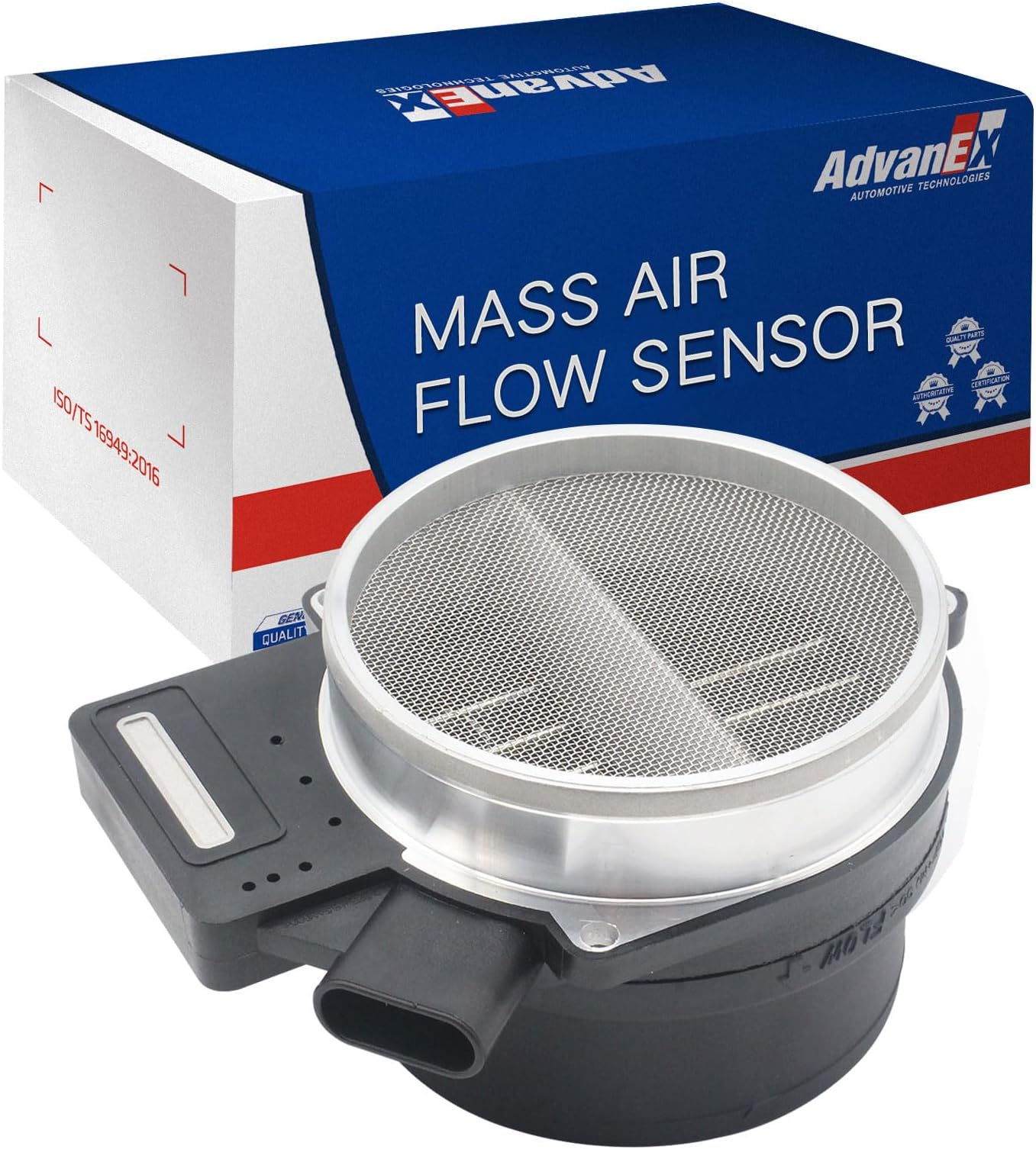 Mass Air Flow Sensor Meter 25318411 AF10043 25168491 Replacement for Cadillac Rainier Deville Eldorado/Chevrolet Escalade Silverado Suburban Corvette Chevy GMC Trucks All/Pontiac/Oldsmoble Aurora