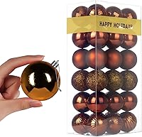 Vista 64 de Esferas de Navidad plateadas grandes de 4 pulgadas, inastillables, adornos colgantes para árbol de Navidad, cumpleaños, Halloween, fiestas