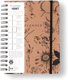 Planner Permanente Wire-O Kraft Semanal Notas A5 Botânica, Cicero