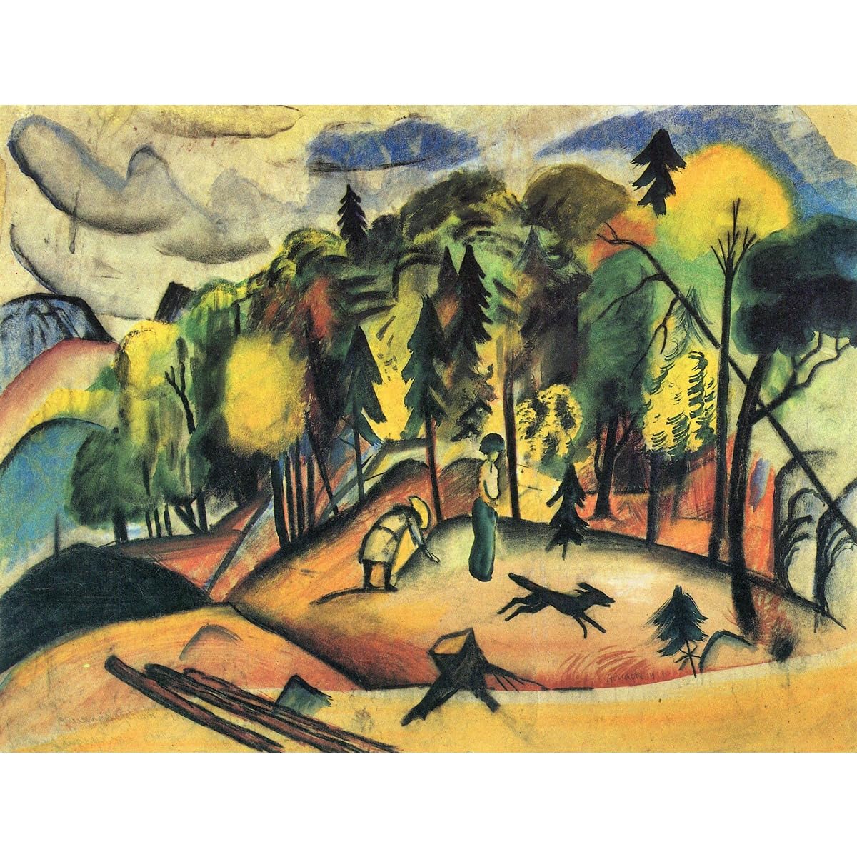 Toile de qualité musée August Macke 76x101 cm avec encres d'archivage - 2