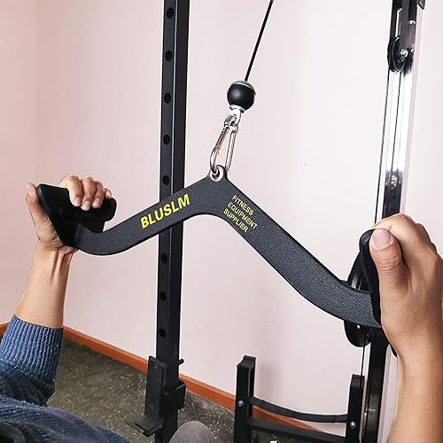 Miniatura 7 de LAT Pull Down Bar for Cable Machine, LAT Pulldown Attachments T-bar V-bar Cable Attachment for Gym, Back Tricep Strength Training Handle