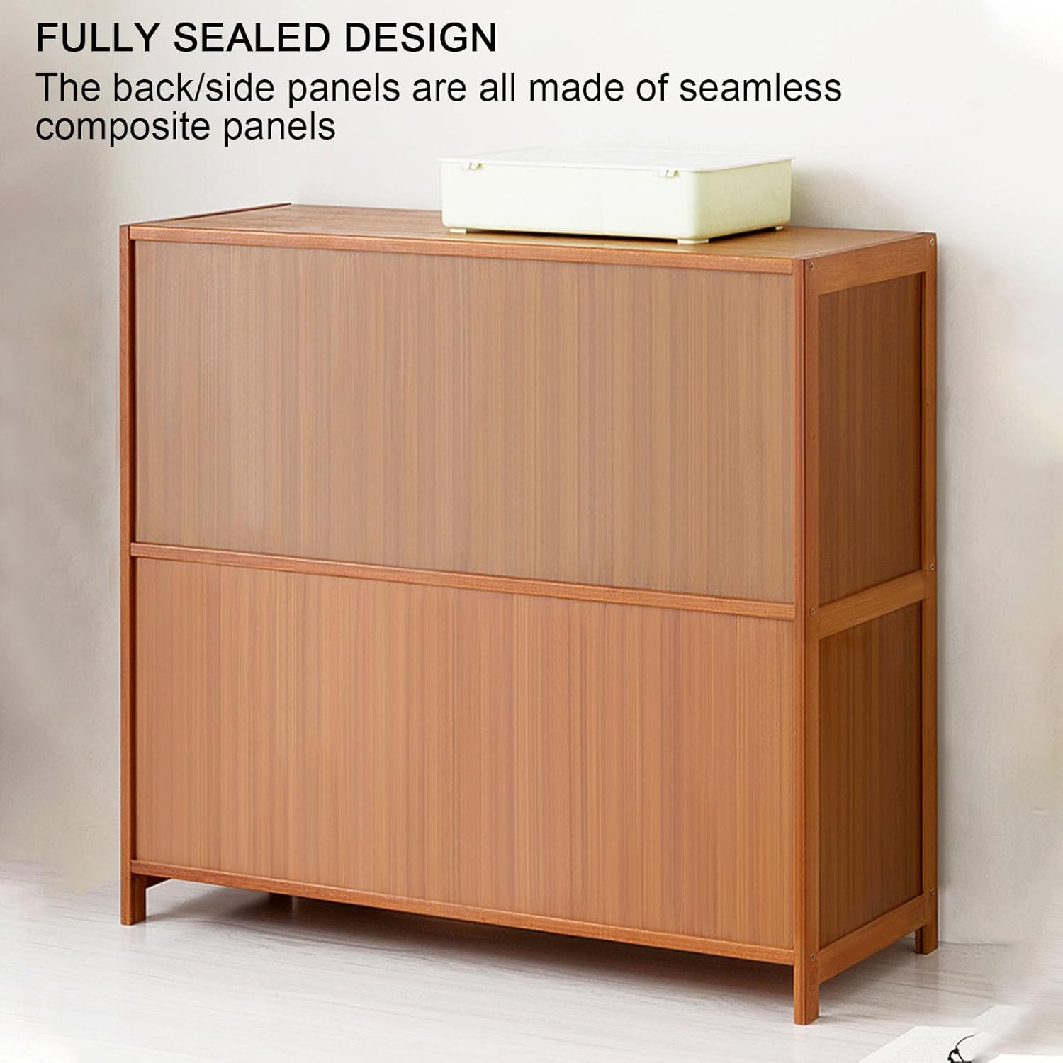 Display Cabinet Toys Display Shelf，Display Cabinet, Modern Minimalist Flip Door Display Case with Acrylic Cabinet Door, Curio Cabinet, Glass Display Shelf, and Bamboo Storage Cabinet Easy to