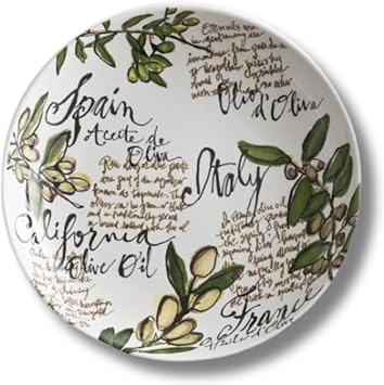 Rosanna Olive Oil Large Porcelain Serving Bowl, 13", 1 Unit, Salad Bowl, Pasta Serving Bowls, Italian Pasta Bowls