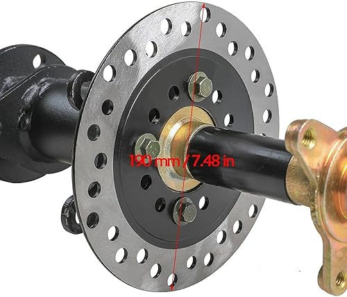 Miniatura 10 de Go Kart Kit de eje trasero con motor eléctrico sin escobillas de 48 V 1000 W + caja de cambios diferencial + cubo de rueda de 4 pernos + freno de